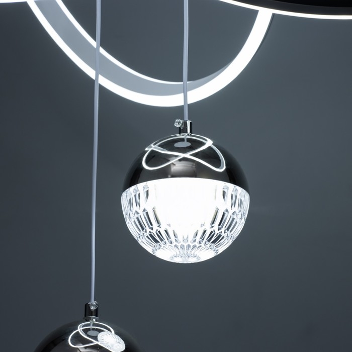 Светильник с ПДУ Светильник с ПДУ "Мона" LED 170Вт 3000-6000К белый 49х49х19-119 см