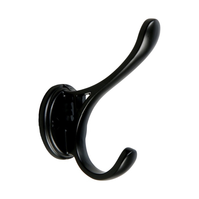 Крючок мебельный CAPPIO UNIQ, двухрожковый, черный Крючок мебельный CAPPIO UNIQ, двухрожковый, черный