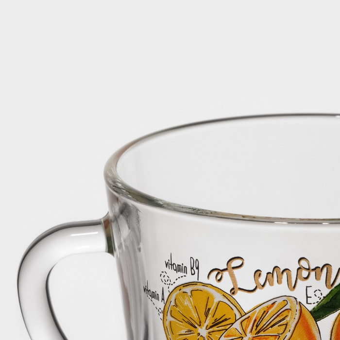 Кружка стеклянная «Полезные фрукты», 200 мл, рисунок МИКС