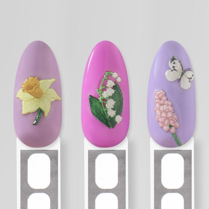 Наклейки для ногтей «Дары природы», объёмные, разноцветные Наклейки для ногтей «Дары природы», объёмные, разноцветные