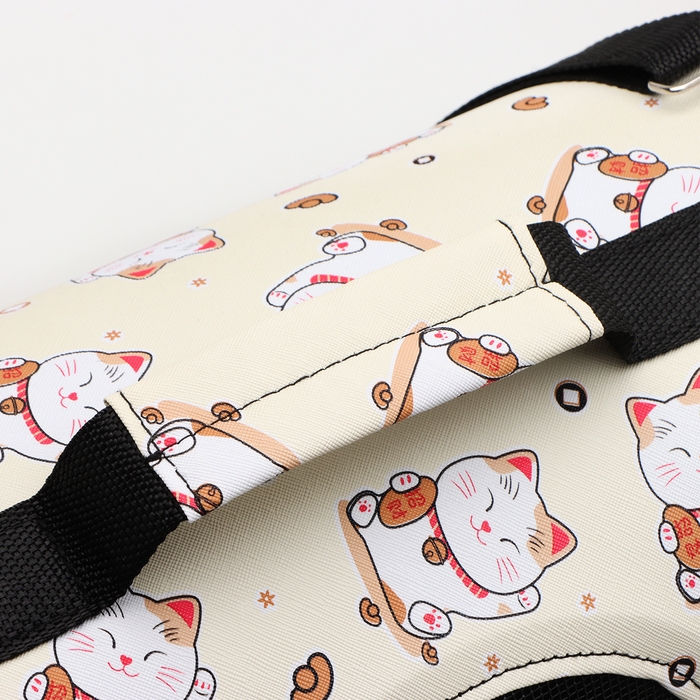 Сумка - переноска для животных  Сумка - переноска для животных "Котики", размер М, 40 х 21 х 27 см, бежевая