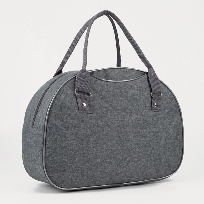 Сумка дорожная женская на молнии, наружный карман, цвет серый Сумка дорожная женская на молнии, наружный карман, цвет серый