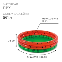 Бассейн надувной «Арбуз», 168 х 38 см, от 2 лет, 58448NP INTEX