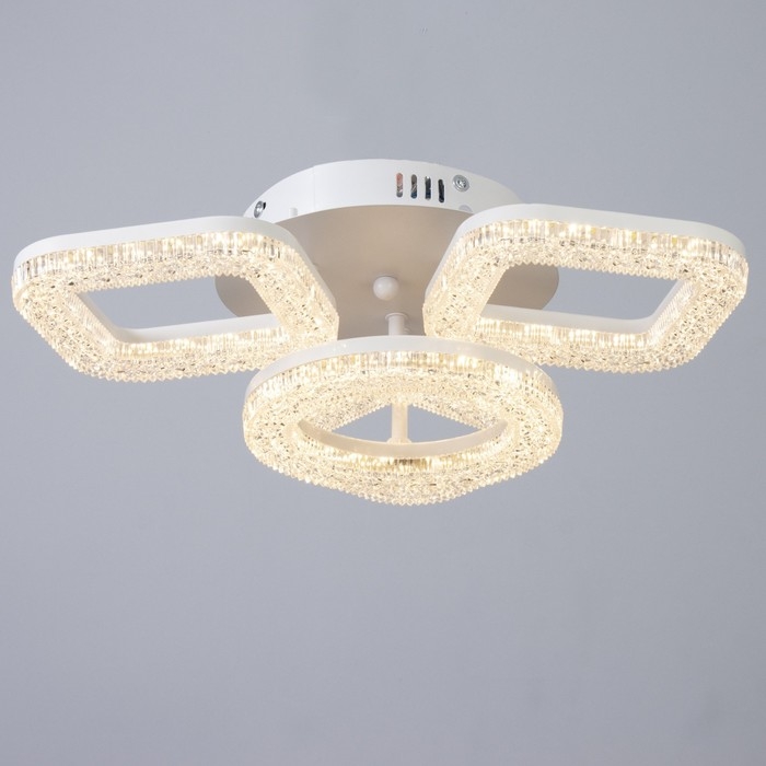 Люстра с ПДУ Люстра с ПДУ "Нонна" LED 68Вт 3000-6000Вт белый 39х39х12,5см BayerLux