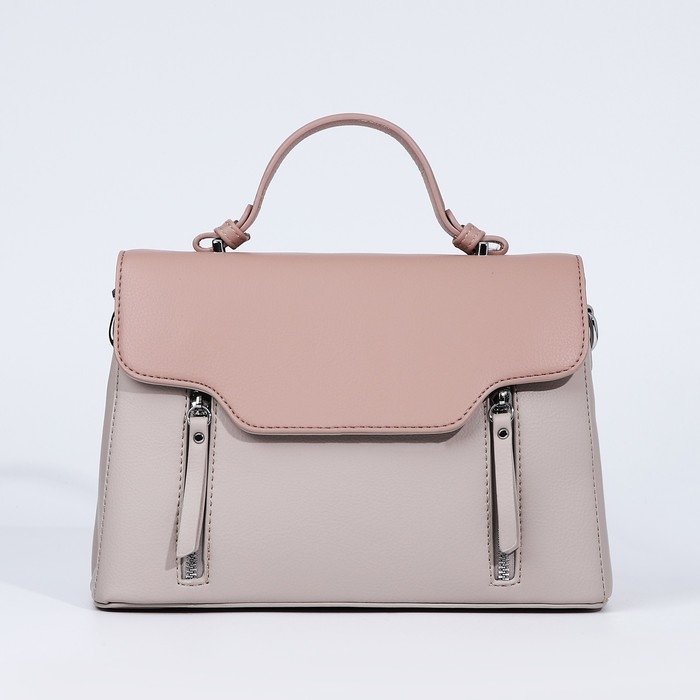 Сумка-мессенджер на магнитах, наружный карман, длинный ремень, цвет бежевый Сумка-мессенджер на магнитах, наружный карман, длинный ремень, цвет бежевый