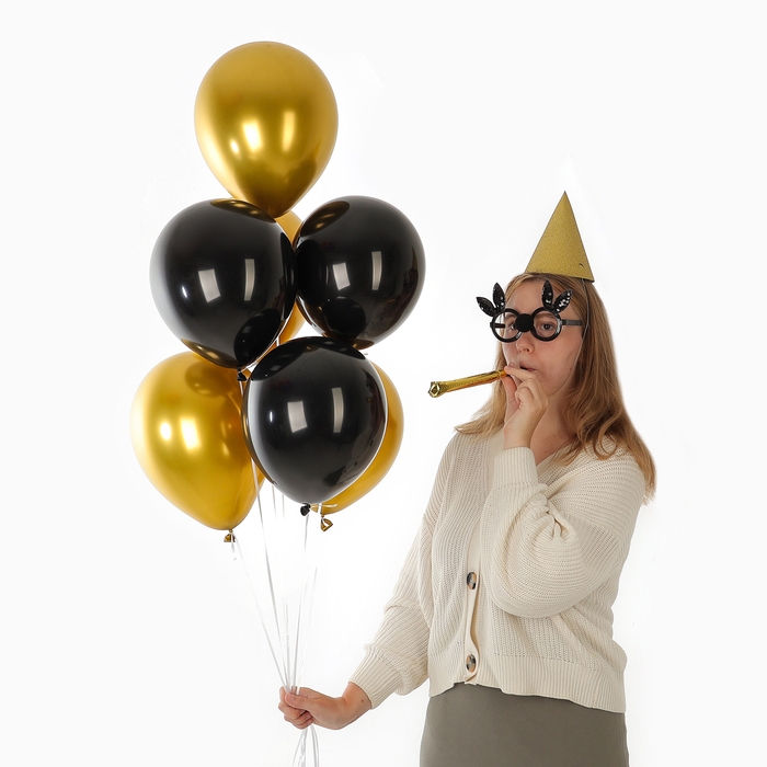 Набор воздушных шаров &laquo;Вечеринка&raquo;: 6 шаров, 6 свистков, 6 колпаков, очки