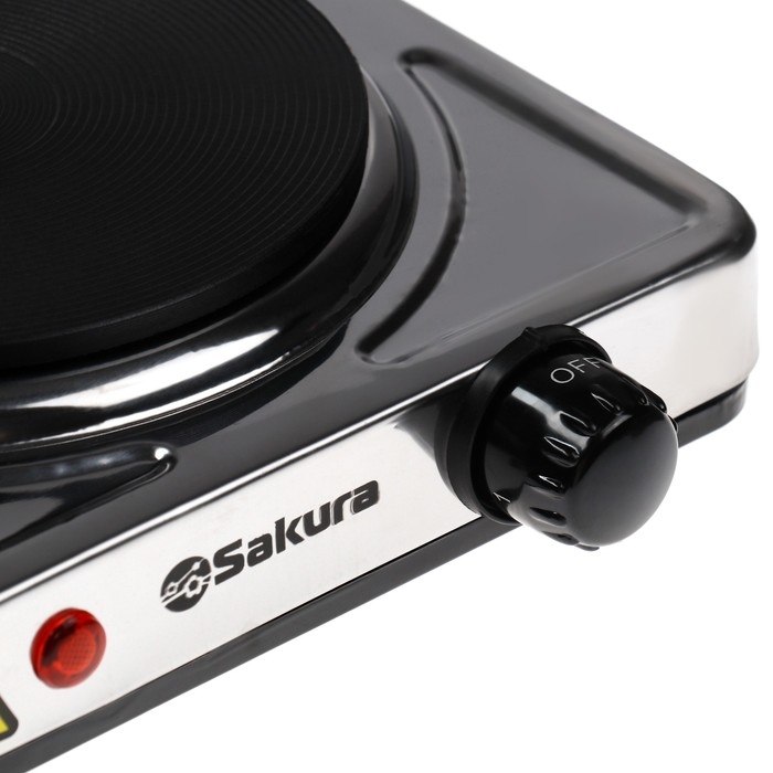 Плитка электрическая Sakura ПЭ-01Н, 1000 Вт, 1 конфорка, серебристая Плитка электрическая Sakura ПЭ-01Н, 1000 Вт, 1 конфорка, серебристая
