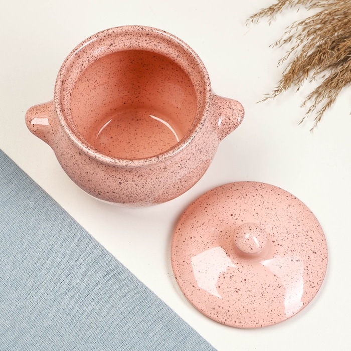 Горшок керамический для запекания №6, 0,65л / 12х12см, фламинго Горшок керамический для запекания №6, 0,65л / 12х12см, фламинго