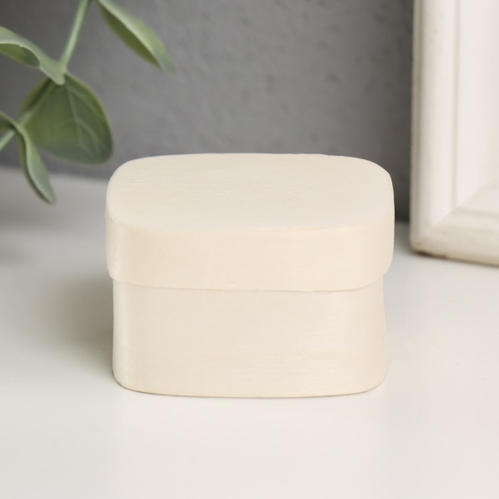 Шкатулка дерево под роспись закруглённый квадрат Шкатулка дерево под роспись закруглённый квадрат "Тонкий лист" 4,5х4,5х3 см