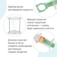 Дозатор для ввода лекарств, цвет мятно-зеленый