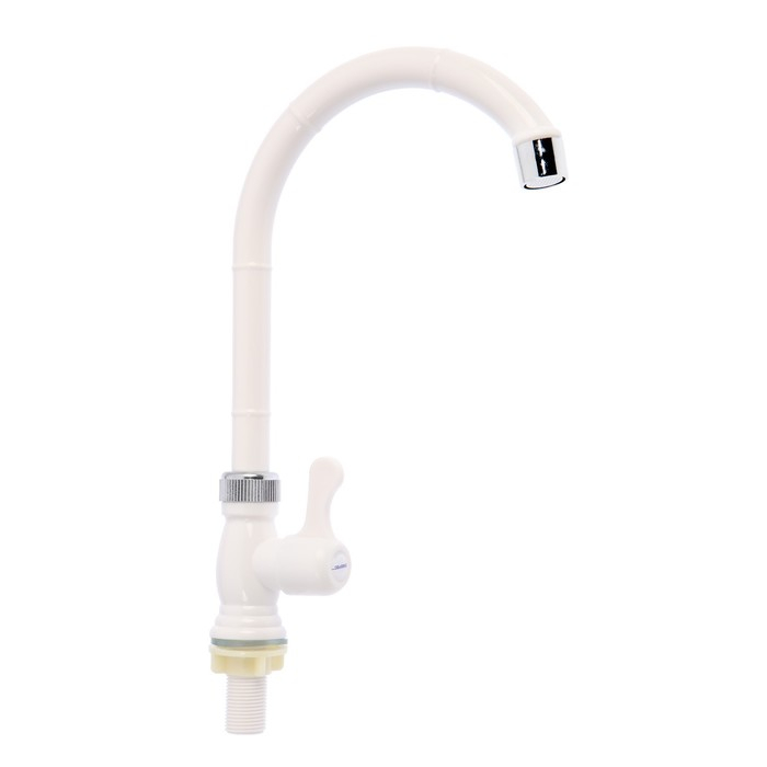 Моносмеситель  Моносмеситель "Эверест" B41-337, вентильный, с высоким изливом, белый