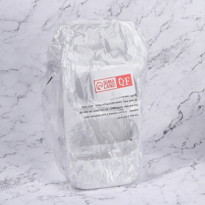 Органайзер для хранения косметических принадлежностей, 3 секции, 16,2 × 13,5 × 33,5 см, цвет белый/прозрачный