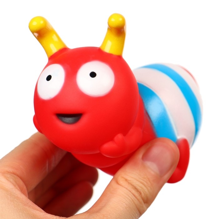 Набор резиновых игрушек для ванны «Букашечки», с пищалкой, 6 шт, Крошка Я