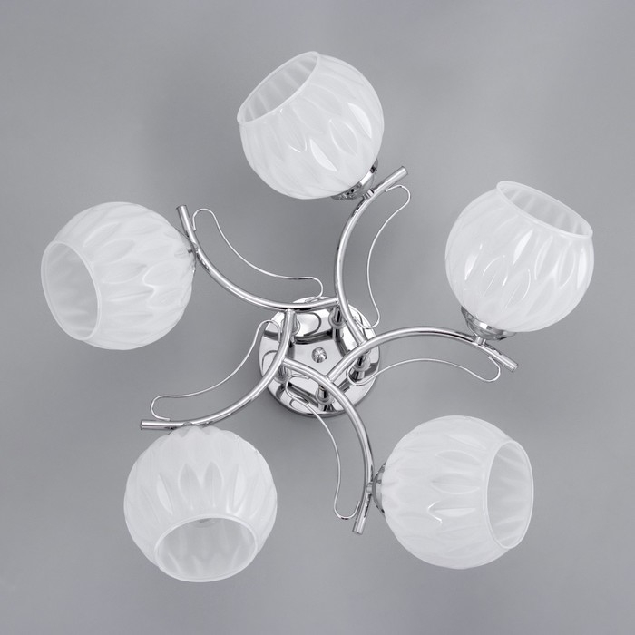 Люстра Люстра "Селена" 5х40Вт Е27 Хром 52х52х21см