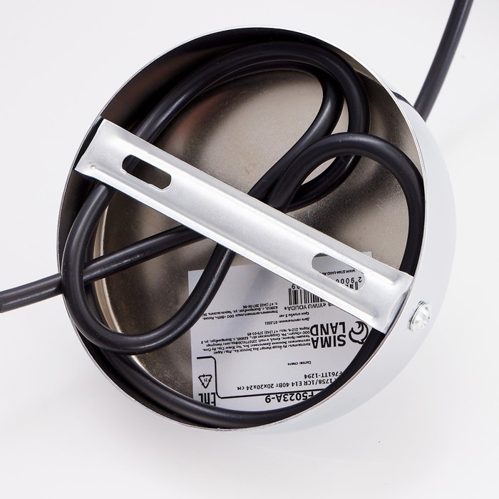 Светильник BayerLux 1758/1CR E14 40Вт черно-хромовый 20х20х24 см