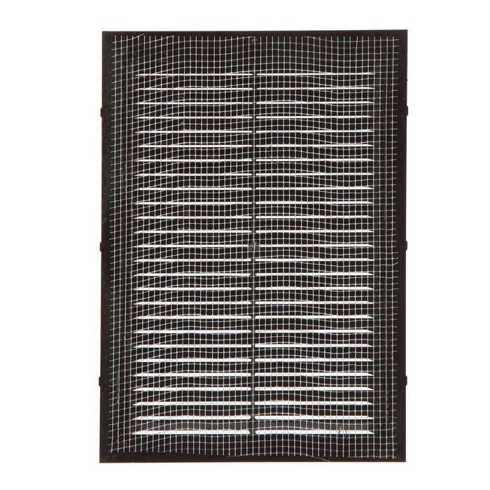 Решетка вентиляционная Решетка вентиляционная "КосмоВент" Люкс Л170КР, 240х170мм, с сеткой, неразъемная, коричневая