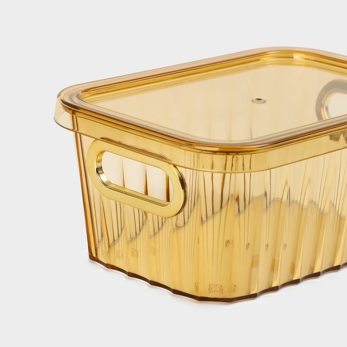 Контейнер для хранения с крышкой «Грани», 18×13×8 см, цвет МИКС Контейнер для хранения с крышкой «Грани», 18×13×8 см, цвет МИКС