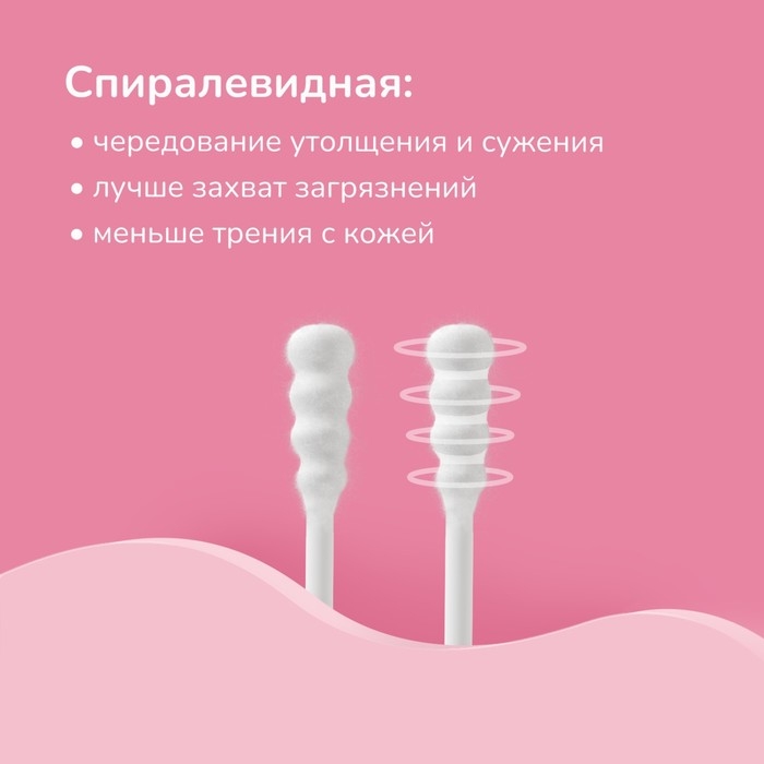 Детские ватные палочки mama lubby, спиралевидные, 100 шт. Детские ватные палочки mama lubby, спиралевидные, 100 шт.