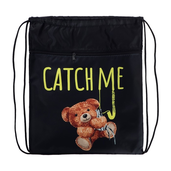 Мешок для обуви с карманом 420 х 340 мм, Calligrata МСО-7С, (мягкий полиэстер, плотность 210D),  Мешок для обуви с карманом 420 х 340 мм, Calligrata МСО-7С, (мягкий полиэстер, плотность 210D), "Медведь"