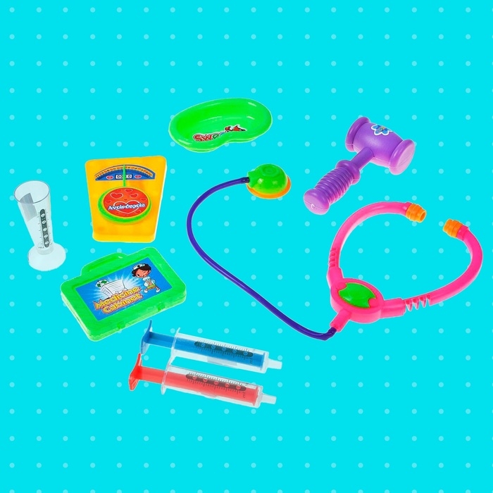 Набор доктора «Больничка», 8 предметов, МИКС Набор доктора «Больничка», 8 предметов, МИКС