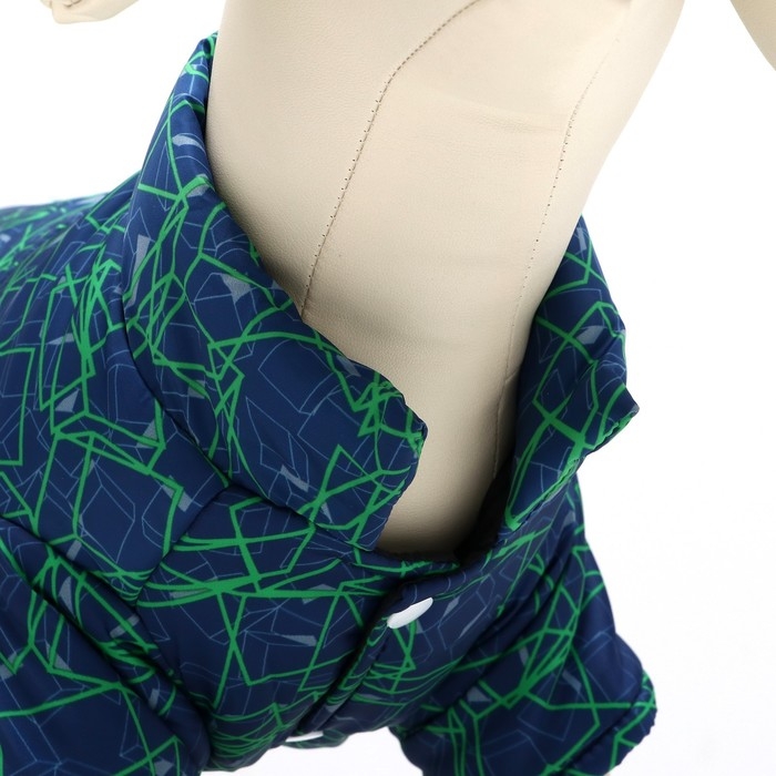 Куртка для собак  Куртка для собак "Матрица", размер 8, сине-зелёная (ДС 23, ОШ 26, ОГ 32 см)