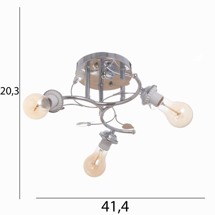 Люстра Люстра "Грета"БП 3х40Вт Е27 Хром МОДЕЛЬ: 2600553