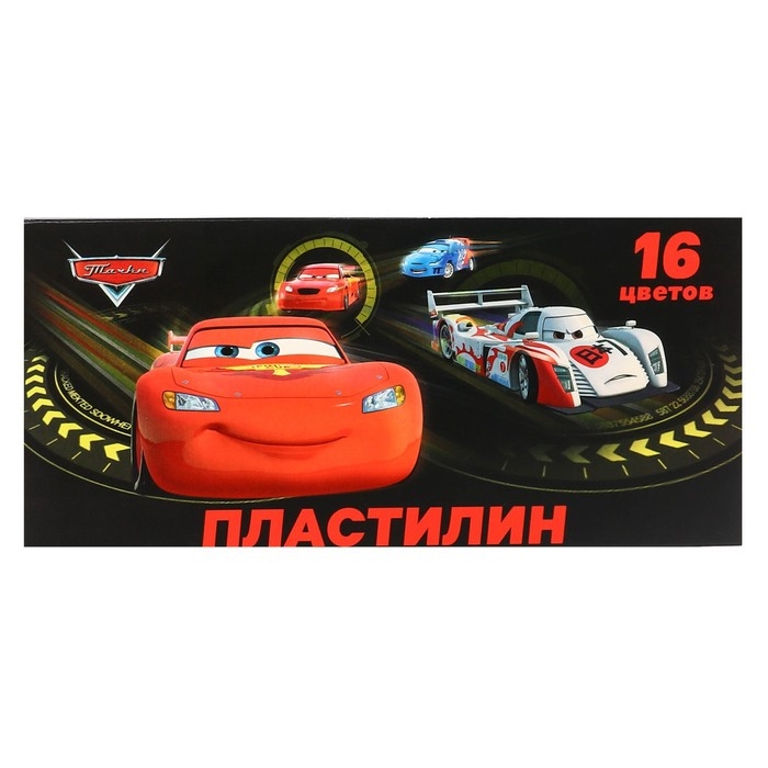 Пластилин 16 цветов 240 г Пластилин 16 цветов 240 г "Тачки"