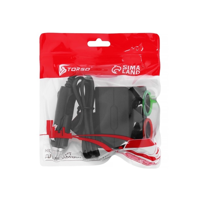 Разветвитель прикуривателя TORSO, 12-24 В, провод 50  см Разветвитель прикуривателя TORSO, 12-24 В, провод 50  см