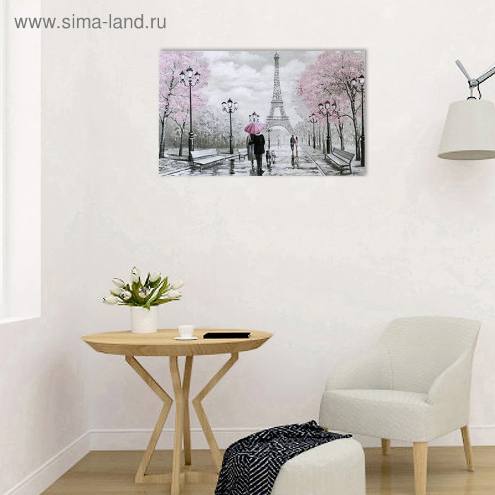 Картина-холст на подрамнике Картина-холст на подрамнике "Осень в большом городе" 60х100 см