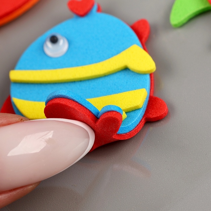 Набор наклеек из EVA  Набор наклеек из EVA "Подводный мир", 8 шт