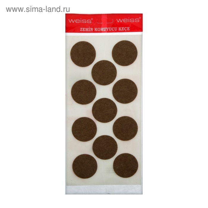 Подпятник войлочный d=40 мм, 11 шт., цвет коричневый Подпятник войлочный d=40 мм, 11 шт., цвет коричневый