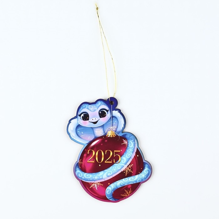 Ёлочная игрушка новогодняя «2025», на Новый год, светится в темноте, дерево, 7,8 х 9,5 см Ёлочная игрушка новогодняя «2025», на Новый год, светится в темноте, дерево, 7,8 х 9,5 см