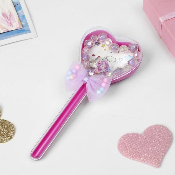 Набор детский «Выбражулька» 2 предмета: браслет, кольцо, волшебство, цветной Набор детский «Выбражулька» 2 предмета: браслет, кольцо, волшебство, цветной