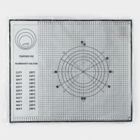 Армированный коврик для выпечки с разметкой KONFINETTA, силикон, 60×50 см, цвет чёрный