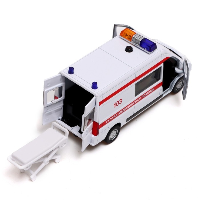 Машина металлическая «Citroen Jumper. Скорая», 14 см, световые и звуковые эффекты, открываются двери, инерция, цвет белый Машина металлическая «Citroen Jumper. Скорая», 14 см, световые и звуковые эффекты, открываются двери, инерция, цвет белый