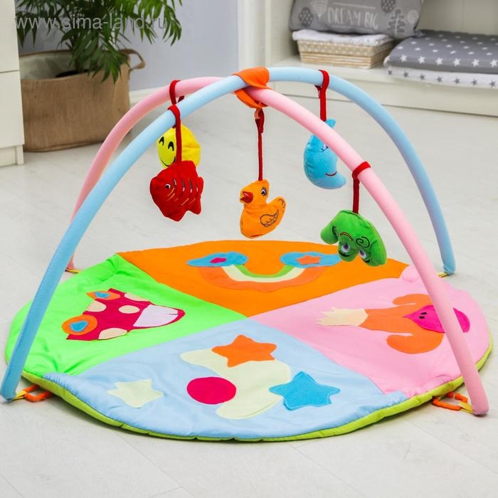 Развивающий коврик с дугами «Путешествие», 85х85 см, Крошка Я Развивающий коврик с дугами «Путешествие», 85х85 см, Крошка Я