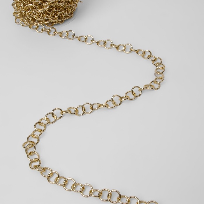 Цепочка для сумки, металлическая, d = 12 мм, 10 ± 0,5 м, цвет золотой Цепочка для сумки, металлическая, d = 12 мм, 10 ± 0,5 м, цвет золотой