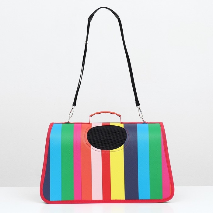 Сумка - переноска для животных  Сумка - переноска для животных "Радуга", размер М, 40 х 21 х 27 см