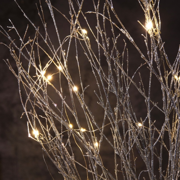 Светодиодная фигура «Ветви серые» 80х55х6 см, 30 LED, батарейки АAх3 (не в комплекте), свечение теплое белое Светодиодная фигура «Ветви серые» 80х55х6 см, 30 LED, батарейки АAх3 (не в комплекте), свечение теплое белое