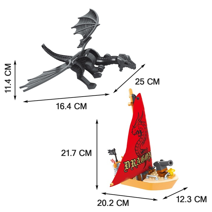 Конструктор «Сражение с драконом», 140 деталей Конструктор «Сражение с драконом», 140 деталей