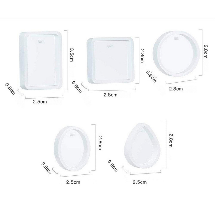 Форма силиконовая универсальная «Кулоны» набор 5 форм