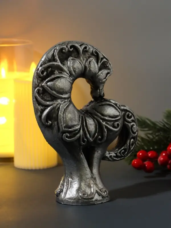 Фигура  Фигура "Конь с узором" 14х6х17,5 см, серебро