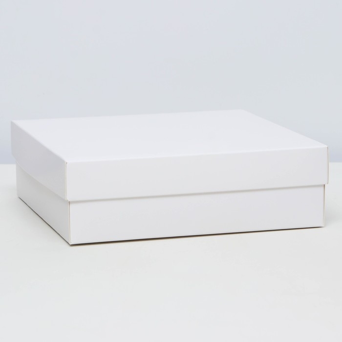 Коробка подарочная складная, упаковка, крышка-дно, белая, 20 х 20 х 6 см Коробка подарочная складная, упаковка, крышка-дно, белая, 20 х 20 х 6 см