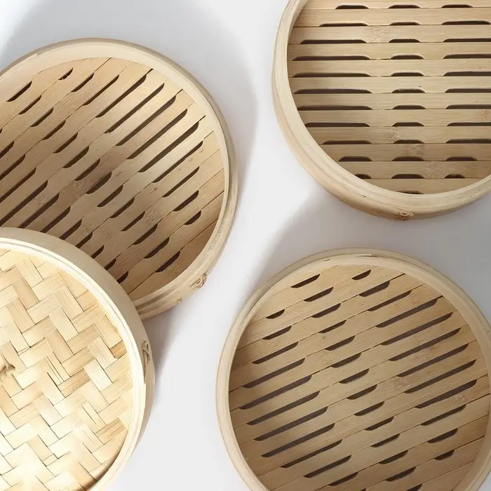 Пароварка Доляна &laquo;Восточная кухня&raquo;, 3 этажа, d=24 см, бамбук