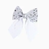 Ёлочные игрушки 2 шт. &laquo;Зимнее волшебство. Бант люкс&raquo; пластик, 12&times;11 см, серебро