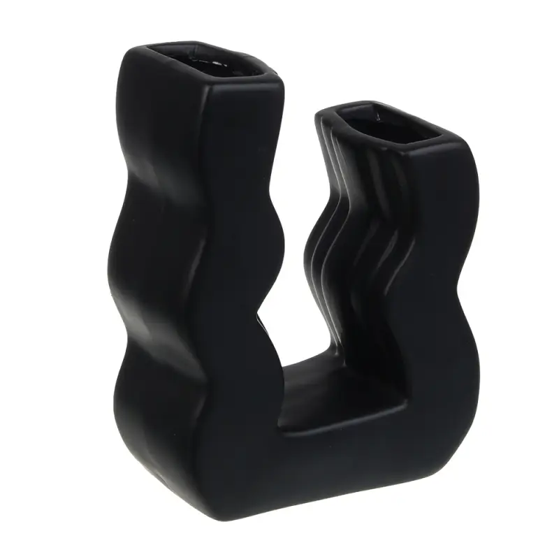 VETTA Вазон, 16,5x12,5x6 см, керамика, чёрный