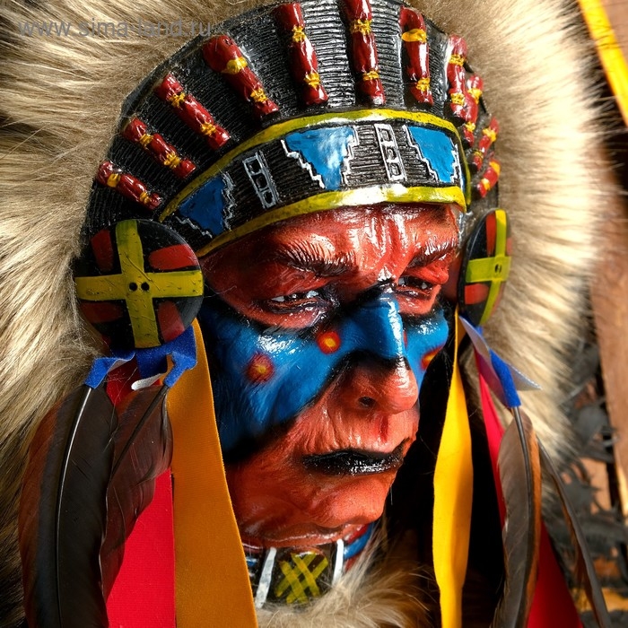 Панно Панно "Индеец Кичи" 40х15х60 см, МИКС