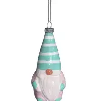 Ёлочная игрушка &laquo;Блеск праздника. Гномик&raquo;, 11&times;5.5 см, розово-зелёная