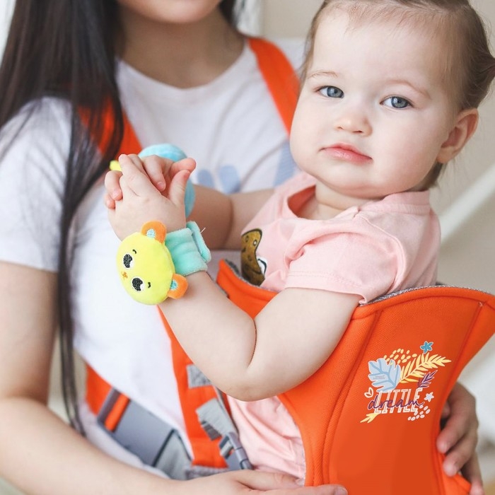 Рюкзак-кенгуру для малыша «Зайка», от 3 до 10 кг, оранжевый, Крошка Я