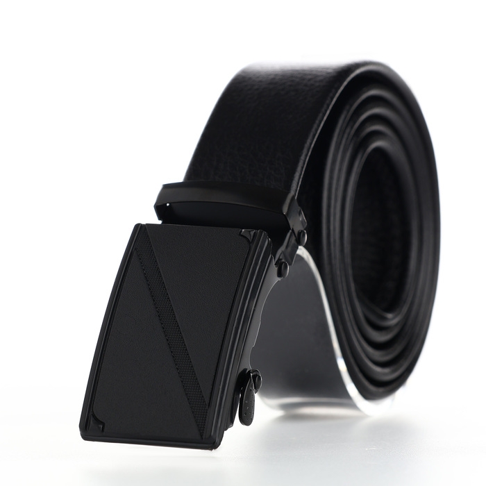 Ремень мужской, ширина 3,5 см, пряжка автомат, цвет чёрный Ремень мужской, ширина 3,5 см, пряжка автомат, цвет чёрный